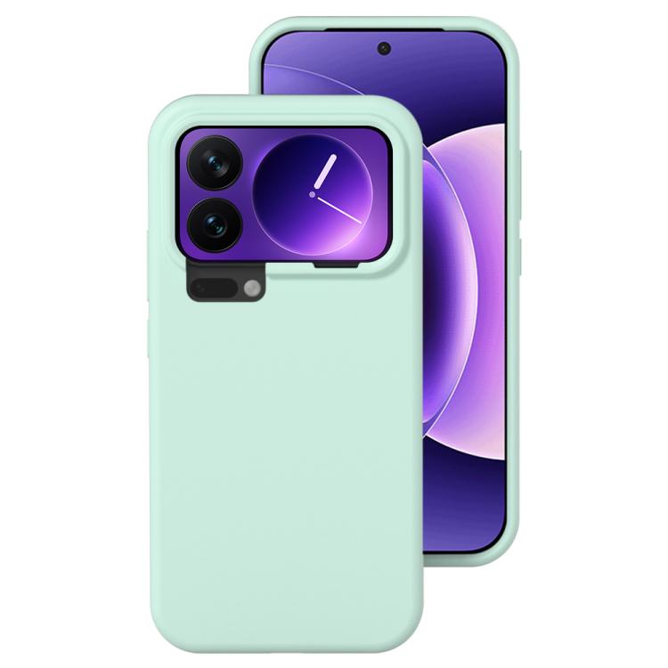 

For Xiaomi 17 Pro Liquid Silicone Skin-friendly Shockproof Phone Case(Mint Green)