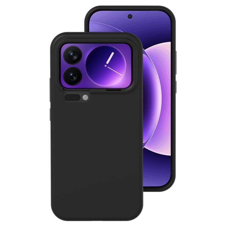 

For Xiaomi 17 Pro Liquid Silicone Skin-friendly Shockproof Phone Case(Black)