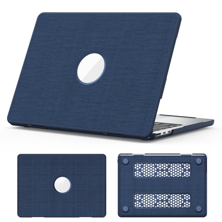 

For MacBook Air 13.6 inch A3113 / A3240 Fabric Texture Pro Laptop Protective Case(Navy Blue)