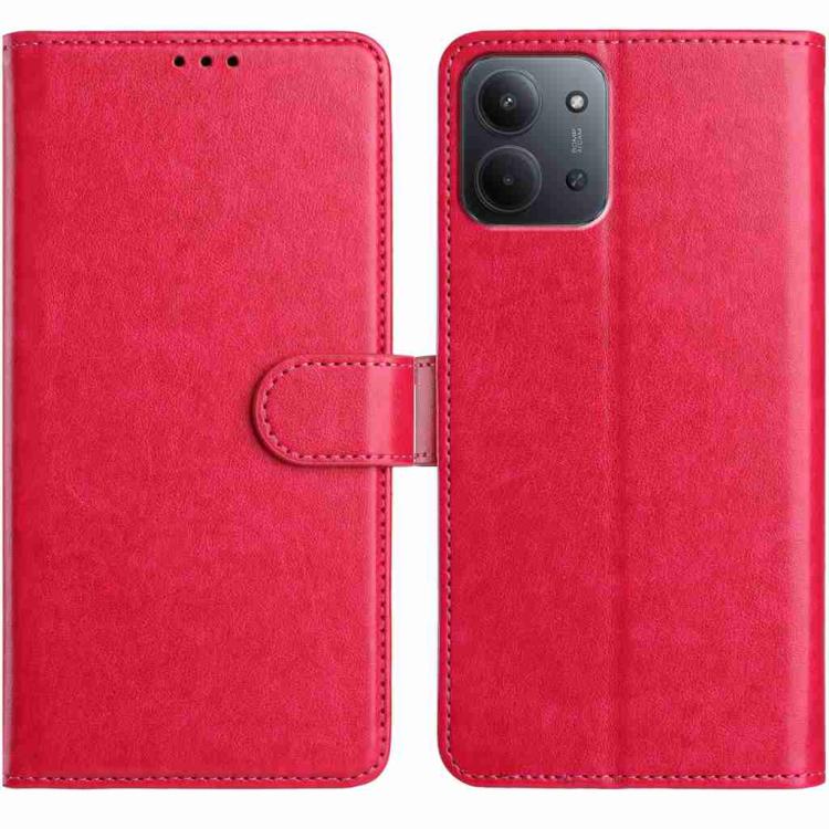 

For Redmi 15C 5G / 4G EU 173mm Lambskin 8-card Slot Leather Phone Case(Rose Red)