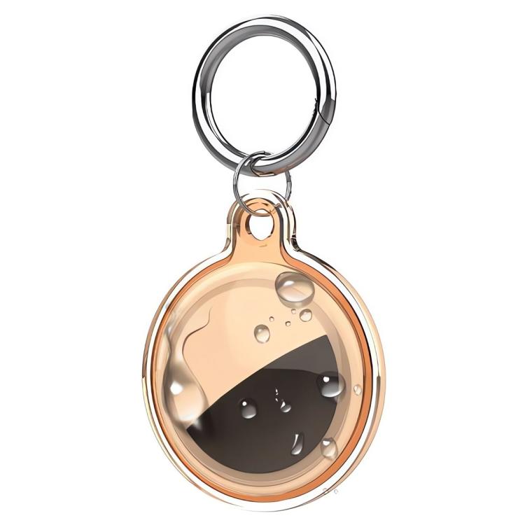 

For AirTag xDfind Full-cover Waterproof TPU Protective Cover(Transparent Orange)