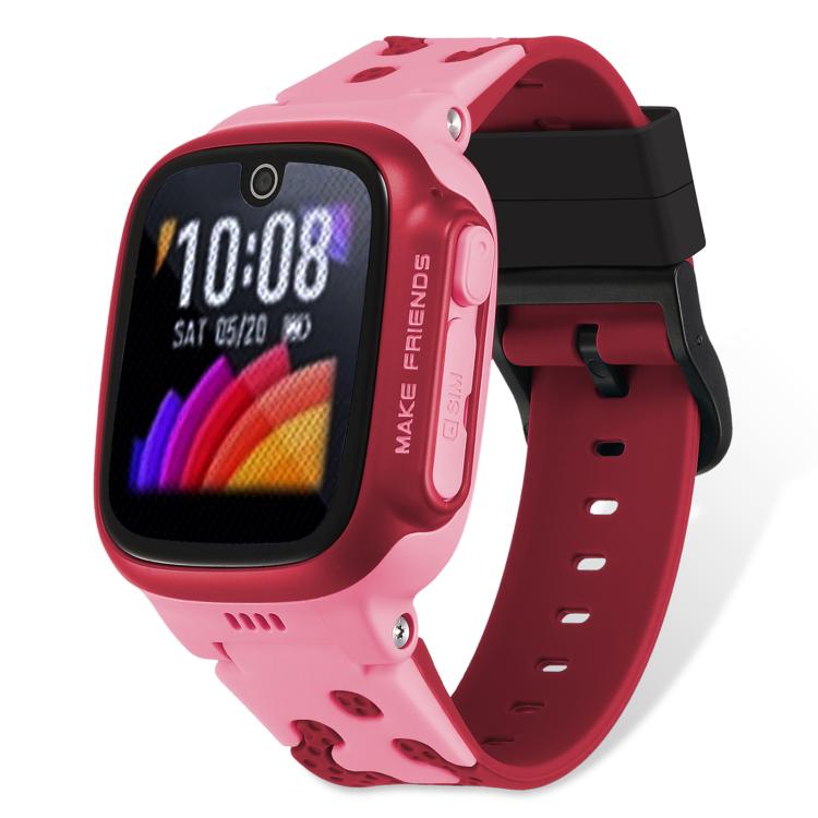

For Imoo Watch Phone D2 / D3 / Z6 / Q5 Black Buckle Two Color Silicone Watch Band(Dark Red)
