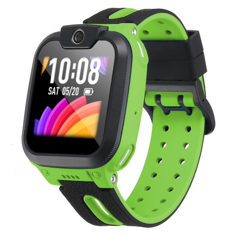 

For Imoo Watch Phone Q1A / D2 Black Buckle Two Color Silicone Watch Band(Black Emerald Green)