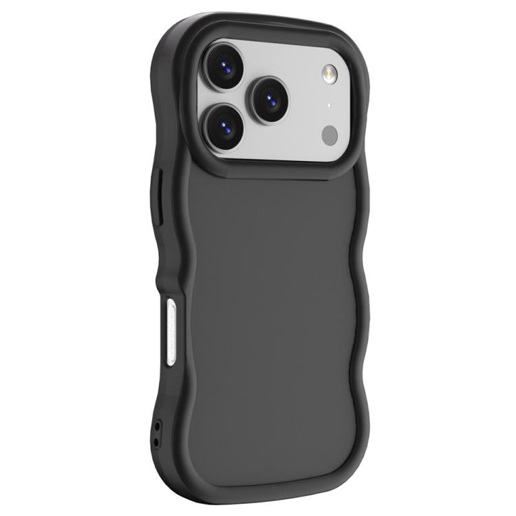 

For iPhone 17 Pro Max Big Wave Skin Feel Phone Case(Black)