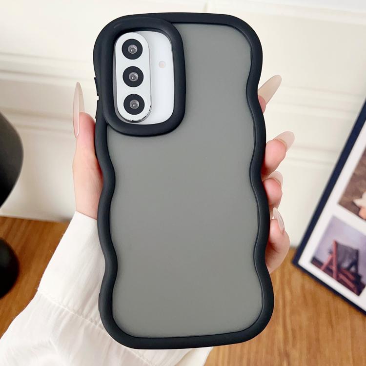 

For Samsung Galaxy A17 5G Big Wave Skin Feel Phone Case(Black)