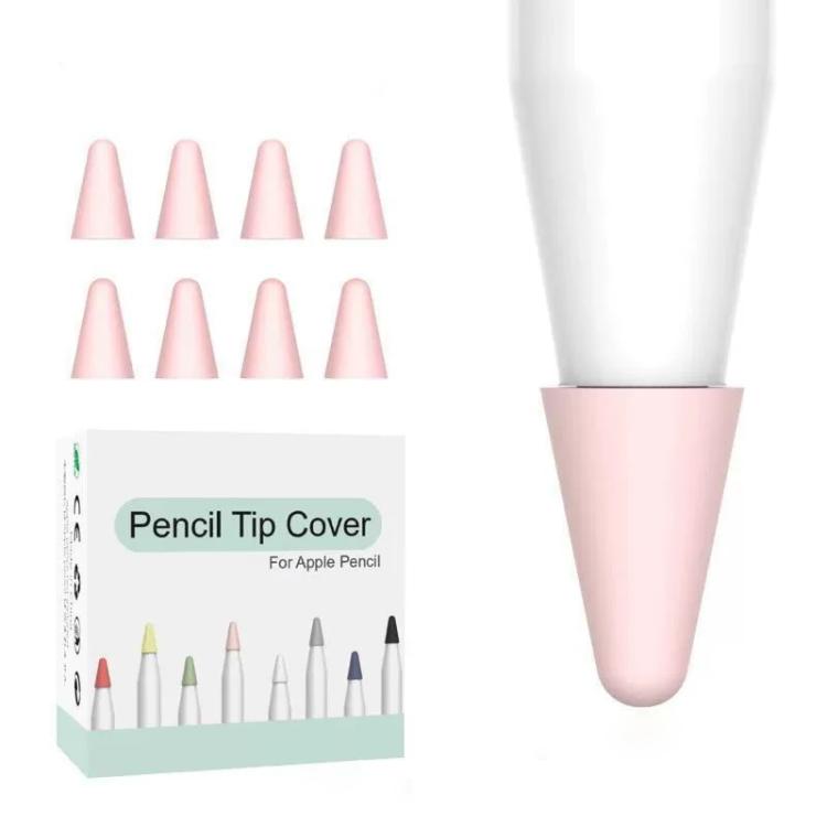 

XDcase 8pcs / Set Non-slip Silent Silicone Stylus Tip Cover For Apple Pencil 1 / 2(Light Pink)
