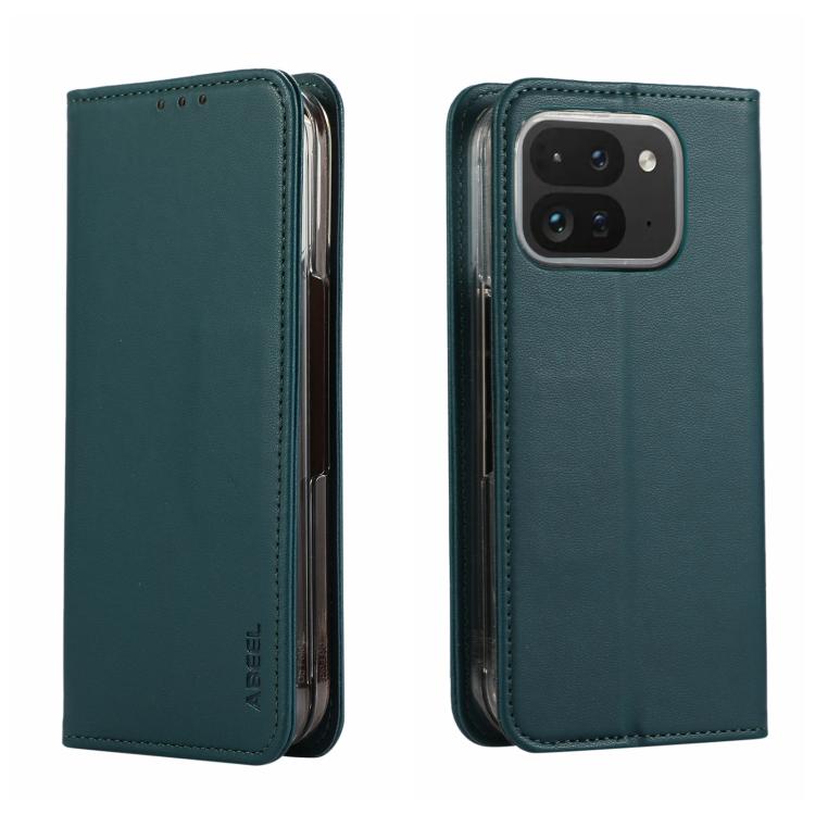 

For Google Pixel 10 Pro Fold ABEEL AB01 RFID Blocking Leather Phone Case(Green)