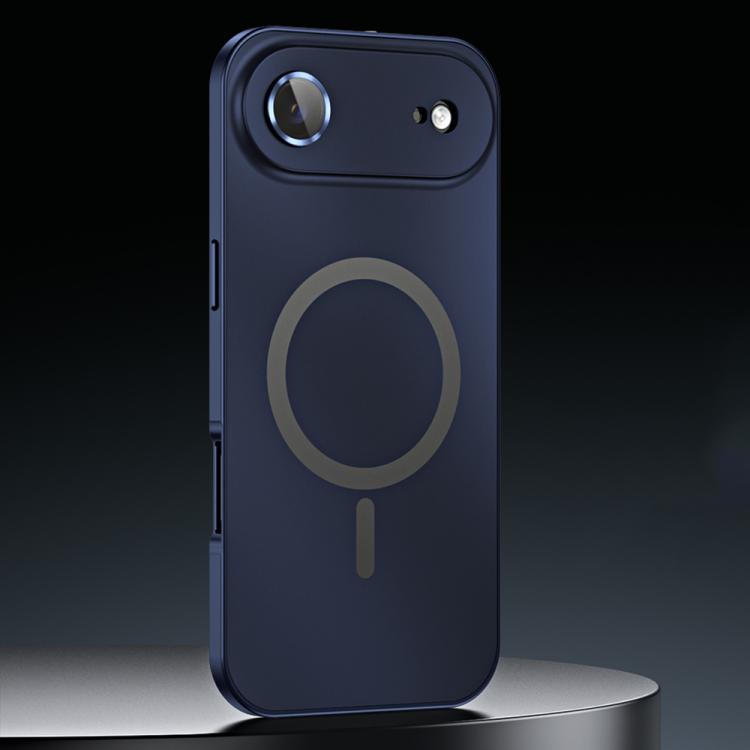 

For iPhone Air Spring Buckle MagSafe Magnetic Metal Phone Case(Blue)