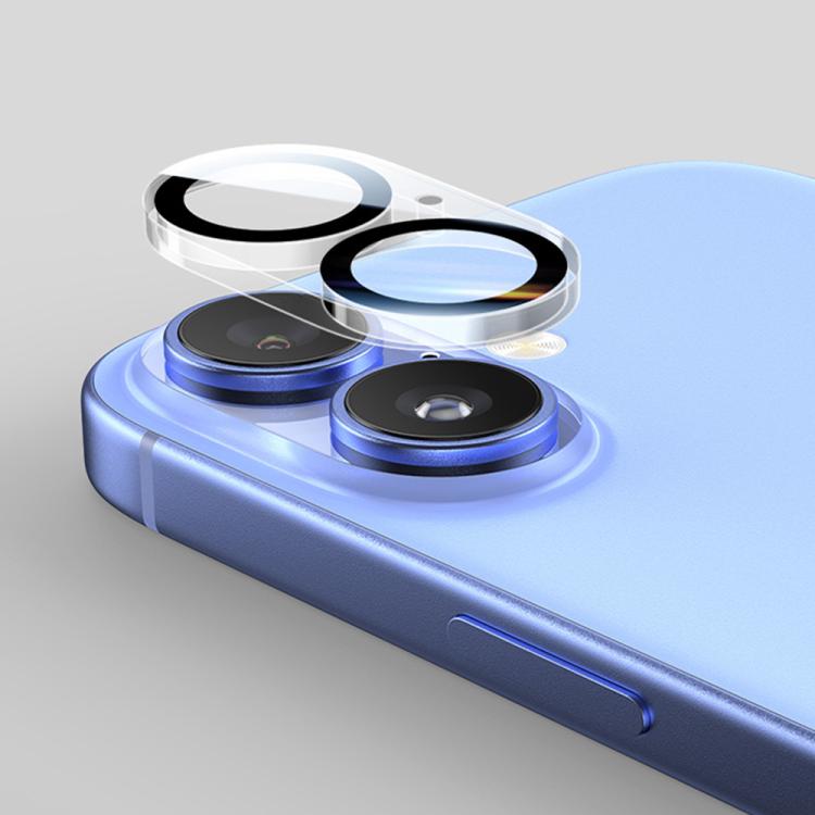 For iPhone 16 / 16 Plus XDCASE Silkscreen Integrated Tempered Glass Back Camera Film