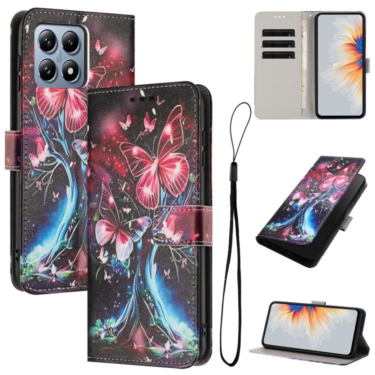 

For Xiaomi 15T 5G Color Drawing Pattern Leather Phone Case(Butterfly Tree)