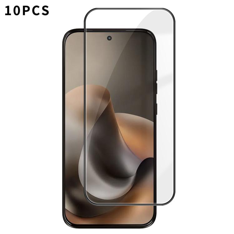For Motorola Moto G Max / G87 / G77 10pcs Kalebol High-Aluminum Screen-Printed Full-Coverage Anti-Fingerprint Black-Bordered HD Tempered Glass Film