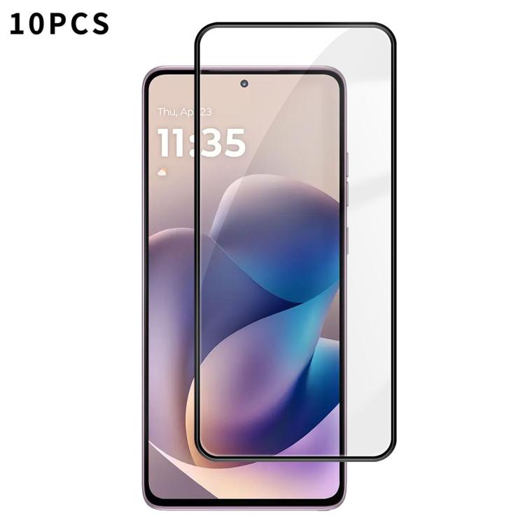 

For Motorola Moto G Stylus 5G 2026 10pcs Kalebol High-Aluminum Screen-Printed Full-Coverage Anti-Fingerprint Black-Bordered HD Tempered Glass Film