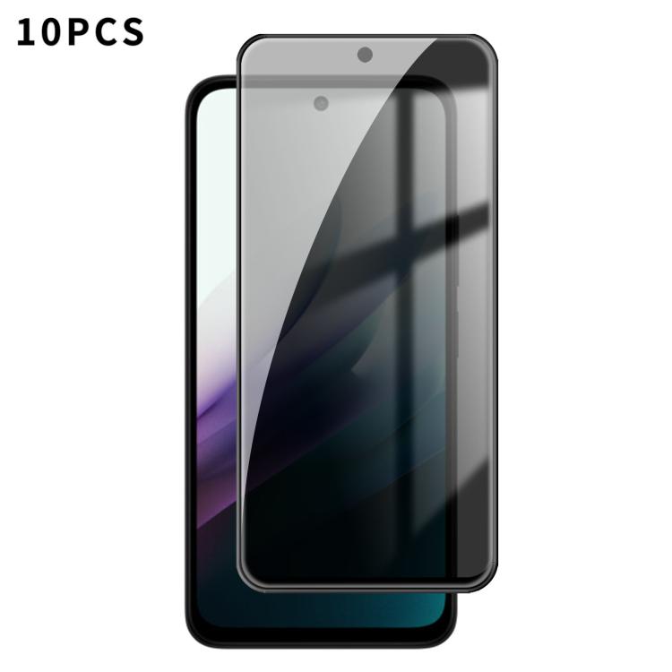 

For Redmi 15 5G Global / 15 4G SEA 169.5mm 10pcs Kalebol High-Aluminum Screen-Printed Full-Coverage Black-Border Privacy Tempered Glass Film