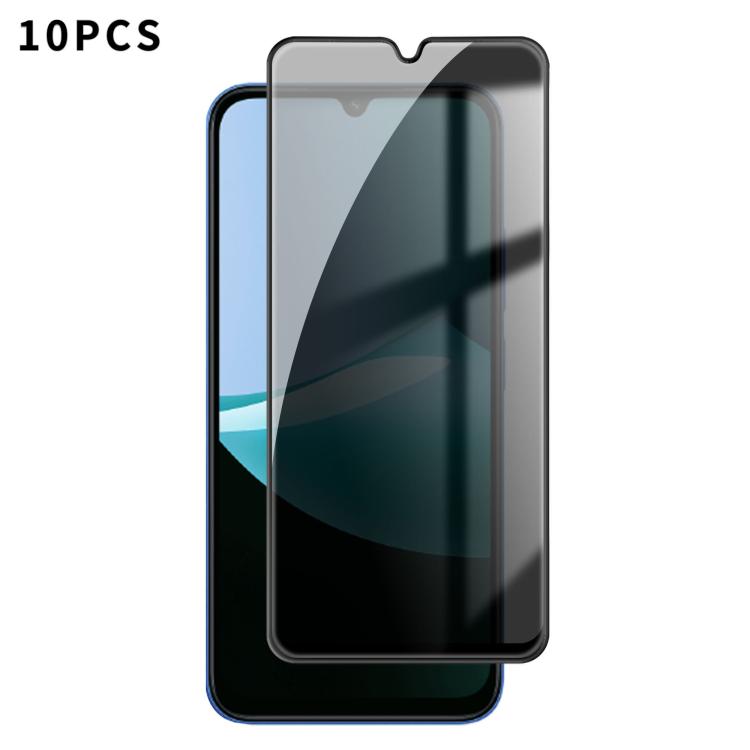 

For Redmi 15C 5G / 4G Global 171mm 10pcs Kalebol High-Aluminum Screen-Printed Full-Coverage Black-Border Privacy Tempered Glass Film