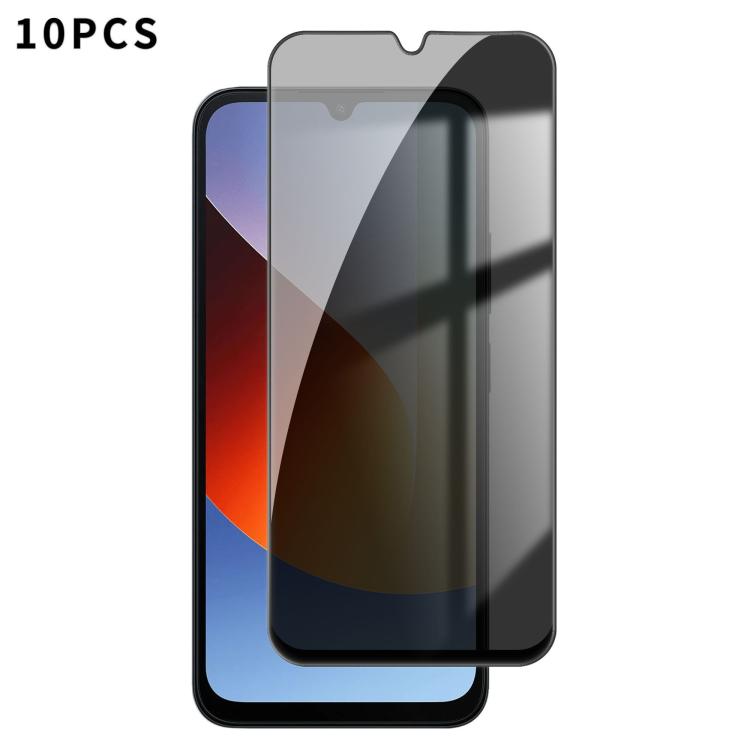 For Redmi A7 4G 171.8mm 10pcs Kalebol High-Aluminum Screen-Printed Full-Coverage Black-Border Privacy Tempered Glass Film