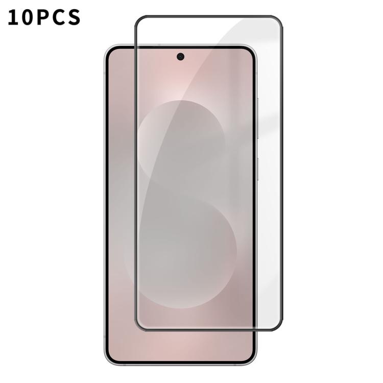 

For Samsung Galaxy S25 Edge 5G 10pcs Kalebol High-Aluminum Screen-Printed Full-Coverage Anti-Fingerprint Black-Bordered HD Tempered Glass Film