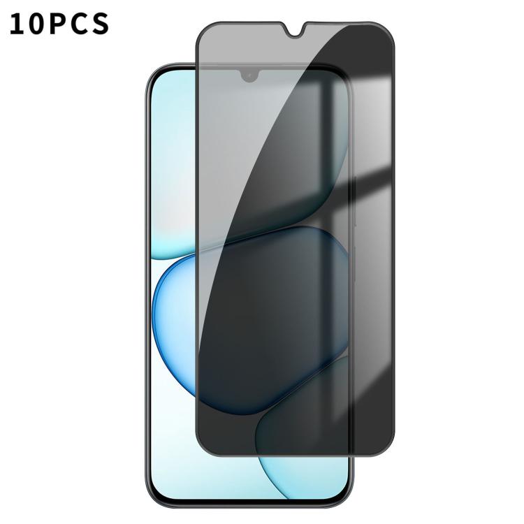 

For Realme C100 5G 10pcs Kalebol High-Aluminum Screen-Printed Full-Coverage Black-Border Privacy Tempered Glass Film