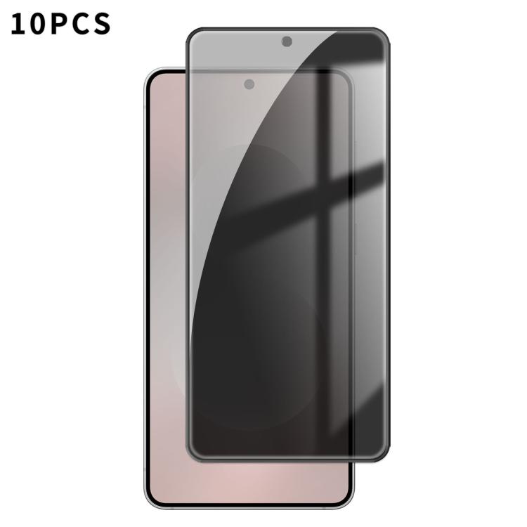 

For Samsung Galaxy S25 Edge 5G 10pcs Kalebol High-Aluminum Screen-Printed Full-Coverage Black-Border Privacy Tempered Glass Film