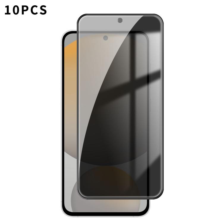 

For Samsung Galaxy S24 FE 5G 10pcs Kalebol High-Aluminum Screen-Printed Full-Coverage Black-Border Privacy Tempered Glass Film