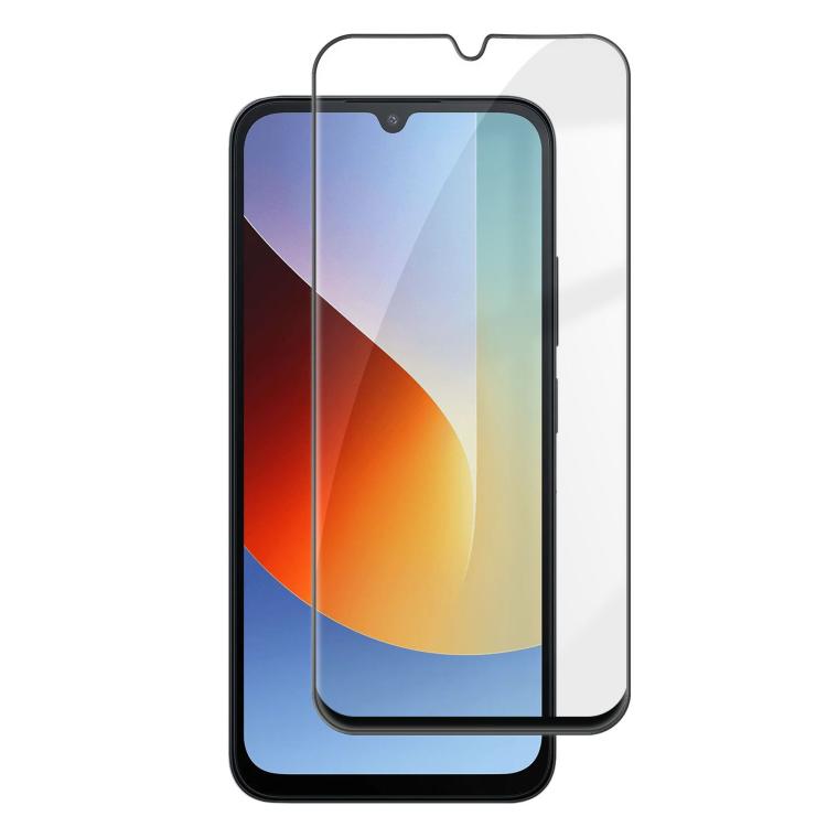 For Redmi A7 4G 171.8mm Kalebol High-Aluminum Screen-Printed Full-Coverage Anti-Fingerprint Black-Bordered HD Tempered Glass Film
