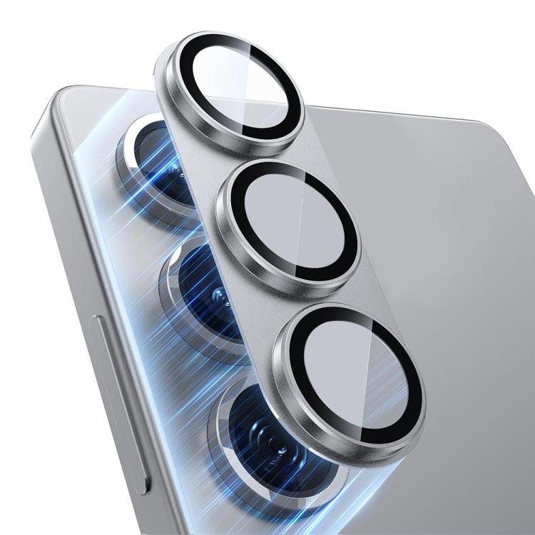 For Samsung Galaxy S24 5G XDcase Frosted Armor Metal + Tempered Glass Camera Lens Film(Silver)