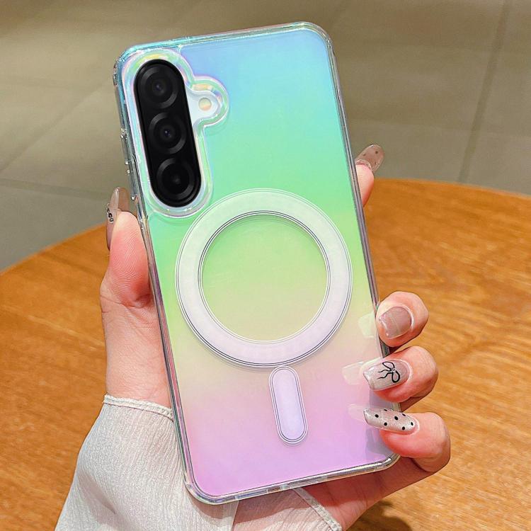 

For Samsung Galaxy A17 5G / 4G Gradient Color MagSafe Airbag Full Coverage Phone Case(Rainbow)