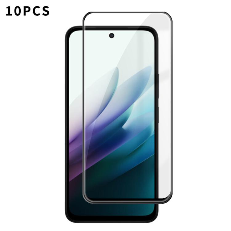 

For Redmi 15 5G Global / 15 4G SEA 169.5mm 10pcs Kalebol High-Aluminum Screen-Printed Full-Coverage Anti-Fingerprint Black-Bordered HD Tempered Glass Film