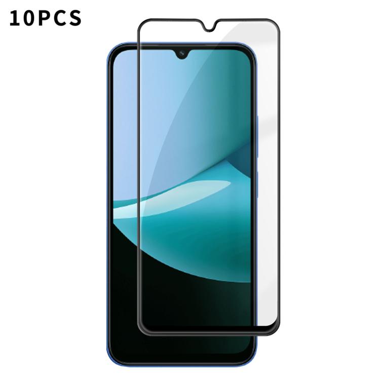 

For Redmi 15C 5G / 4G Global 171mm 10pcs Kalebol High-Aluminum Screen-Printed Full-Coverage Anti-Fingerprint Black-Bordered HD Tempered Glass Film