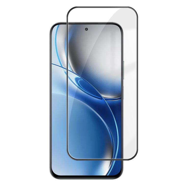 For Realme P4R 5G Kalebol High-Aluminum Screen-Printed Full-Coverage Anti-Fingerprint Black-Bordered HD Tempered Glass Film