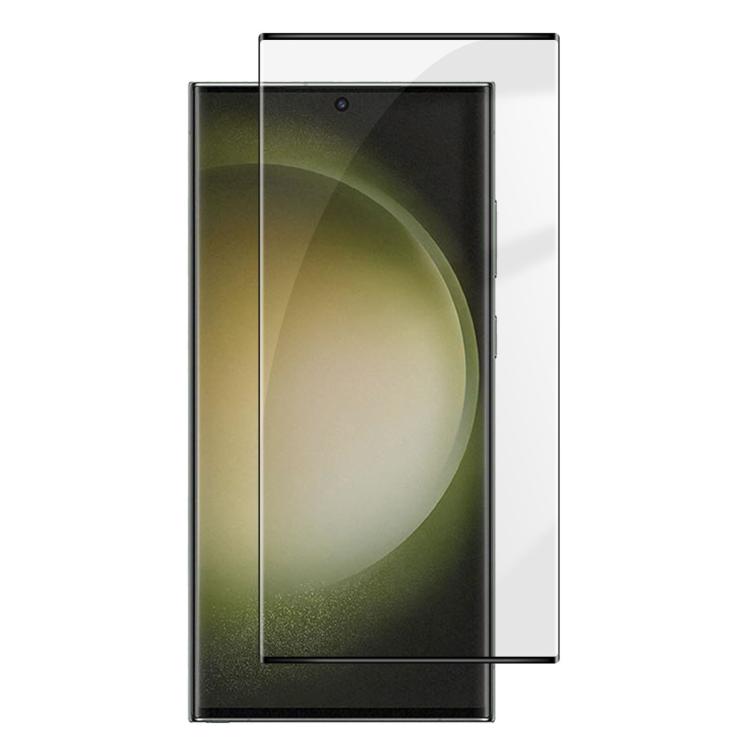 

For Samsung Galaxy S23 Ultra 5G Kalebol Curved High-Aluminum Screen-Printed Full-Coverage Anti-Fingerprint Black-Bordered HD Tempered Glass Film