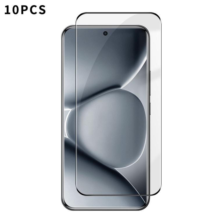 

For Redmi Note 15 Pro+ 5G Global 163.3mm 10pcs Kalebol Curved High-Aluminum Screen-Printed Full-Coverage Anti-Fingerprint Black-Bordered HD Tempered Glass Film