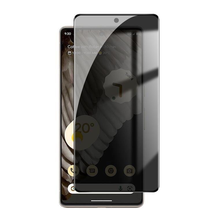 

For Google Pixel 7 Pro Kalebol Curved High-Aluminum Screen-Printed Full-Coverage Anti-Fingerprint Black-Border Privacy Tempered Glass Film