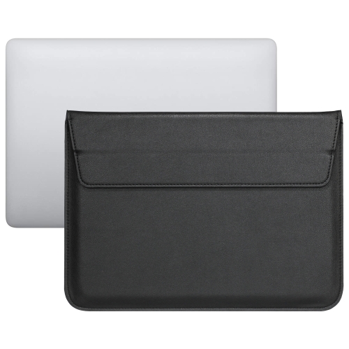 

PU Leather Ultra-thin Envelope Bag Laptop Bag for MacBook Air / Pro 11 inch, with Stand Function(Black)