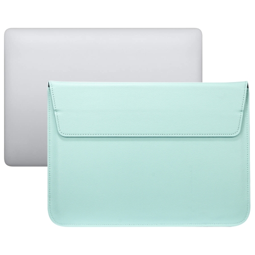 

PU Leather Ultra-thin Envelope Bag Laptop Bag for MacBook Air / Pro 13 inch, with Stand Function(Mint Green)