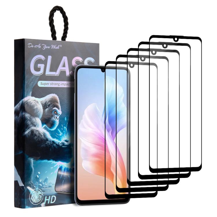 

For Meizu Note 21 5pcs / Pack Do As You Wish Silk Screen Printed HD Tempered Glass Film(Black)