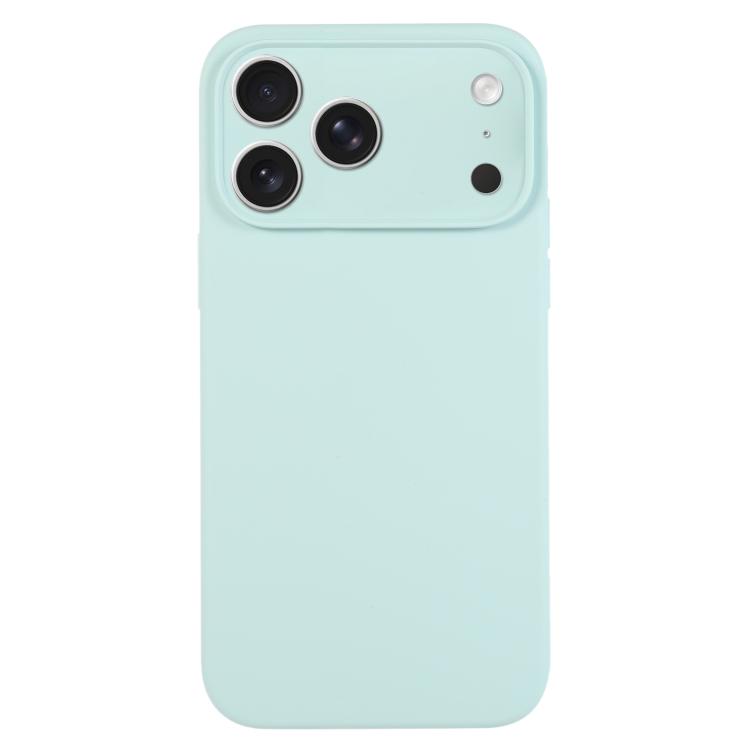 

For iPhone 17 Pro Pure Color Liquid Silicone Fine Pore Phone Case(Turquoise)
