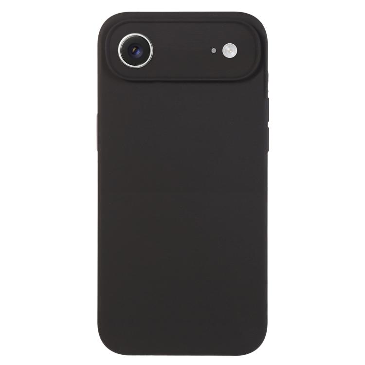 

For iPhone Air Pure Color Liquid Silicone Fine Pore Phone Case(Black)