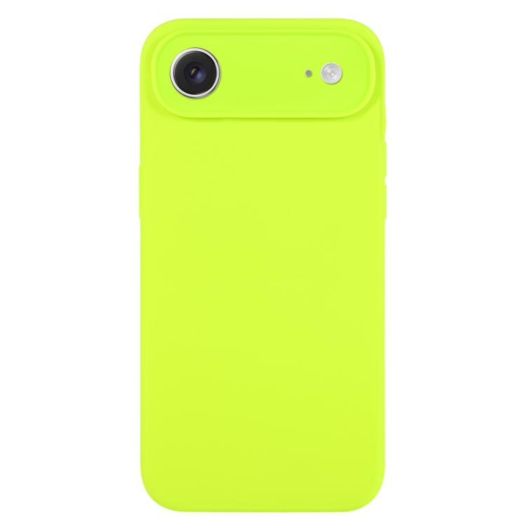 

For iPhone Air Pure Color Liquid Silicone Fine Pore Phone Case(Bright Green)