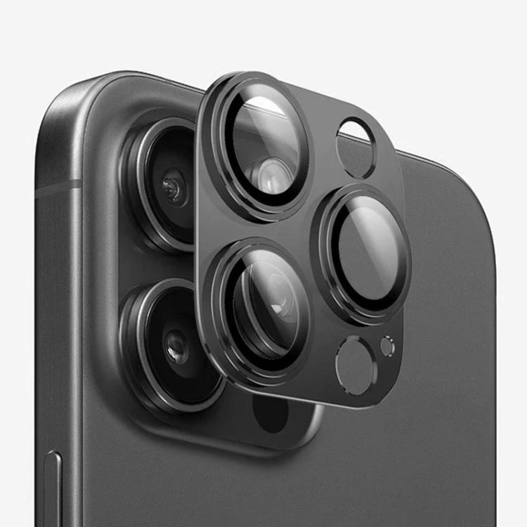 

For iPhone 16 Pro / 16 Pro Max XDcase Armor Full-Coverage Frosted Metal Lens Ring Film(Black)