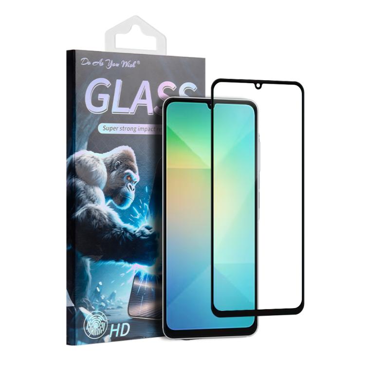 

For Samsung Galaxy A06 5G Do As You Wish Silk Screen Printed HD Tempered Glass Film(Black)