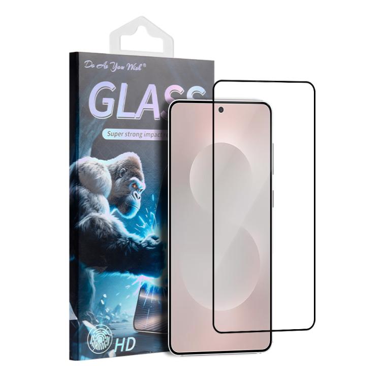 

For Samsung Galaxy S25 Edge 5G Do As You Wish Silk Screen Printed HD Tempered Glass Film(Black)