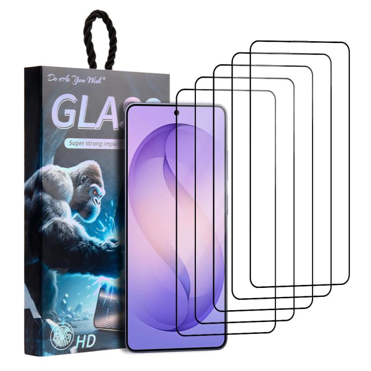 For Samsung Galaxy S26 Ultra 5G 5pcs / Pack Do As You Wish Silk Screen Printed HD Tempered Glass Film(Black)