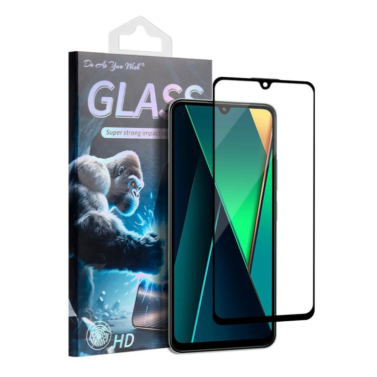 

For Xiaomi Poco C75 5G / 4G Do As You Wish Silk Screen Printed HD Tempered Glass Film(Black)