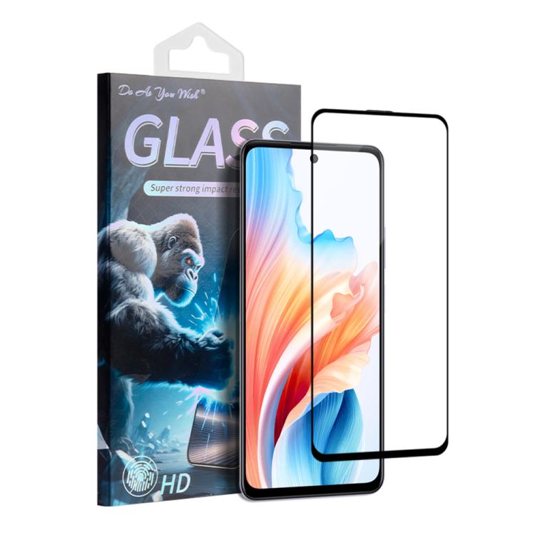 

For OPPO A79 5G Do As You Wish Silk Screen Printed HD Tempered Glass Film(Black)