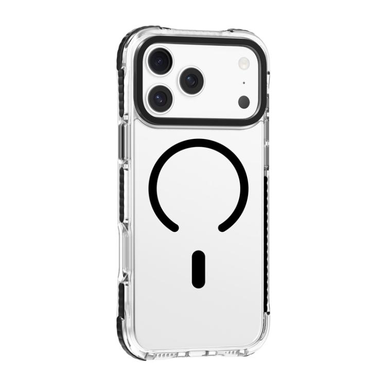 

For iPhone 17 Pro Max Mutural Transparent Color Series PC+TPU Magnetic MagSafe Phone Case(Black)