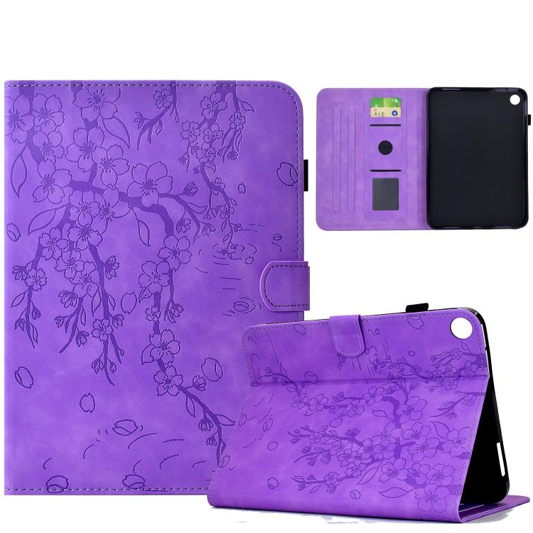 

For Samsung Galaxy Tab A11+ / A9+ Plum Blossom Embossed Smart Leather Tablet Case(Light Purple)