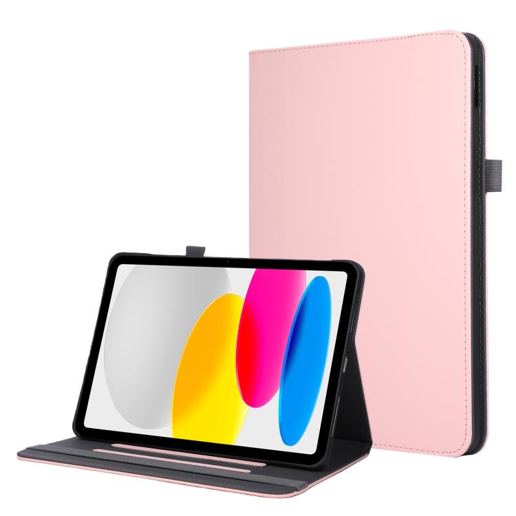 

For iPad Air 11 2025 / 2024 Macaron Color Hand Grip Leather Tablet Case with Holder(Pink)