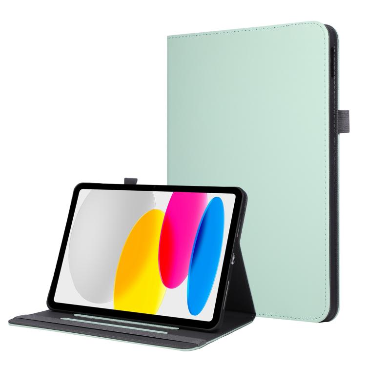 

For iPad Air 13 2025 / 2024 Macaron Color Hand Grip Leather Tablet Case with Holder(Light Green)