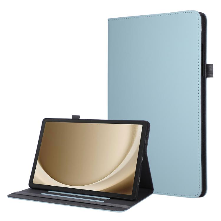 

For Samsung Galaxy Tab A11 / A9 Macaron Color Hand Grip Leather Tablet Case with Holder(Light Blue)