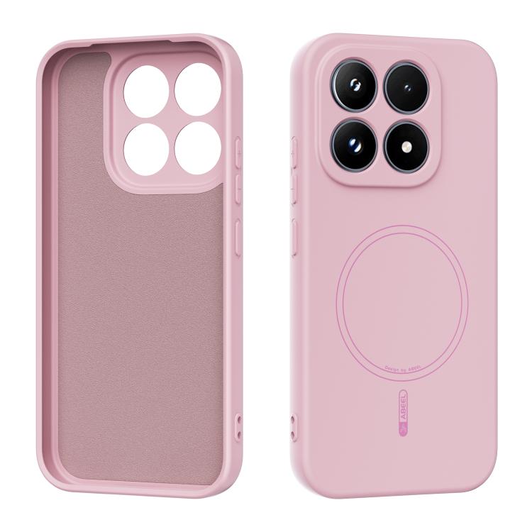 

For Xiaomi 17 ABEEL Skin-friendly Feel Magsafe Liquid Silicone Phone Case(Pink)